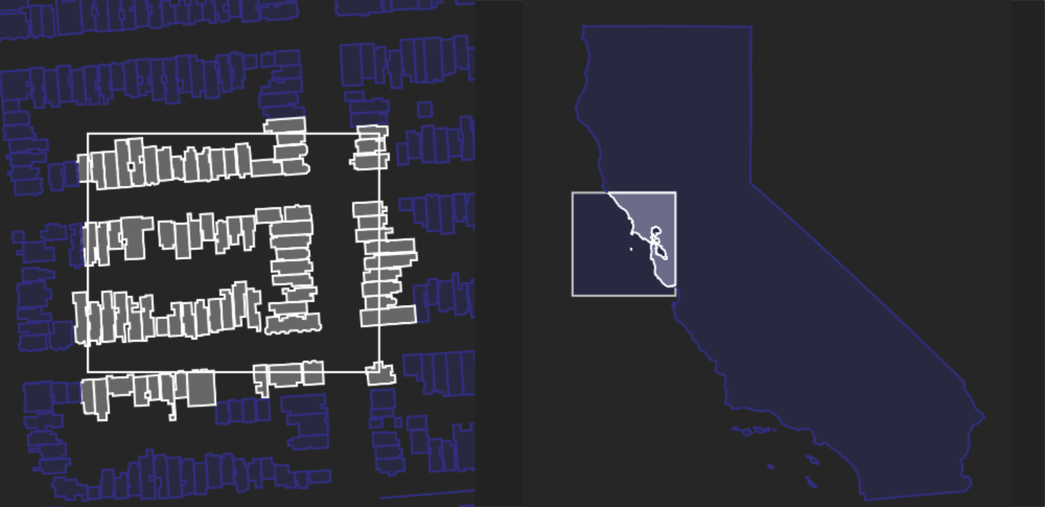 Spatial indexing applied to features of different sizes